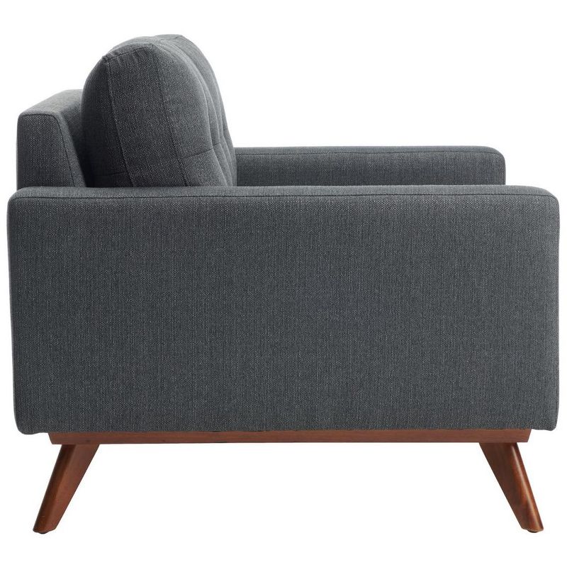 Gneiss Modern Linen Arm Chair - Slate/Grey - Safavieh., 4 of 10