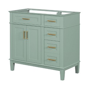 NicBex 35.4" Bathroom Storage Cabinet without Sink, Bathroom Vanity, 4 Drawers and 1 Spacious Cabinet for Bathroom - 1 of 4