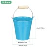 Unique Bargains Galvanized Metal Rustic Durable Multipurpose Small Metal Bucket 10 Pcs - 2 of 4