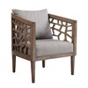 Okak Crackle Accent Chair with Comfy Upholstery Cushion Solid Wood Frame Morrocco Stylish Reading Armchair for Living Room Waiting Room - 2 of 3