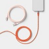 4ft USB-A to USB-C Braided Cable 2pk - heyday™ Cosmetic Pink Poppy - 2 of 3