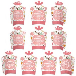 Big Dot of Happiness Girl Little Pumpkin - Table Decorations - Fall Birthday Party or Baby Shower Fold and Flare Centerpieces - 10 Count - 1 of 4