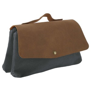 Unique Bargains Two-Tier Hand Carry Style Pencil Pouch with Large Capacity for Office Supplies 1 Pc - 1 of 4