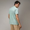 Campus Sutra Men Men's Sage Green Grain-Textured Shirt - 4 of 4
