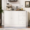 Okak Wooden Buffet Sideboard Storage Cabinet with Extendable Table,Multifunctional Pantry Cabinets for Dining Room,Kitchen - 2 of 4
