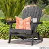 DSVIMOY Adirondack Chair, Folding Outdoor Chair with Wide Armrests, Patio Lawn Chair for Outside Garden Backyard, Black, 36.41"*30.31"*33.85" - 2 of 4