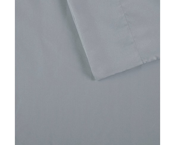 Queen 6pc Microfiber Sheet Set with Side Storage Pockets Gray