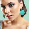 SOHI Women's Silver Geometric Drop Earrings - 3 of 3