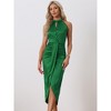 Allegra K Women's Sleeveless Summer Halter Neck Flowy Swing A-Line Party Dress - 3 of 4