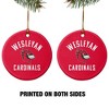 Wesleyan University Cardinals Logo Porcelain Holiday Christmas Tree Ornament - 2 of 4