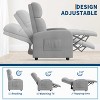 GustoWave Recliner Chair, Linen Recliner Sofa, Home Theater Seating with Lumbar Support, Overstuffed High-Density Sponge, Push Back - 4 of 4