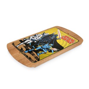 Picnic Time Star Wars Darth Vader Parawood Billboard Glass Top Serving Tray: Multicolored Dining & Party Tray Set - 1 of 3