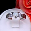 Holland Promise Ring Heart Simulated Fire Opal Cz Womens Ginger Lyne - 4 of 4