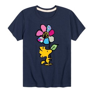 Boys' - Peanuts - Woodstock With Flower And Pattern Short Sleeve Graphic T-Shirt - 1 of 4