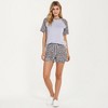 Anna-Kaci Lounge Women's Leopard Print Short Sleeve Pajama Set with Drawstring Shorts - 3 of 4