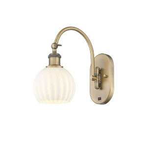 White Venetian - 1 Light Arm Swivels Side to Side Wall Sconce In Modern Style-11.5 Inches Tall and 6 Inches Wide - 1 of 1