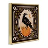 Stupell Industries Spooky Season Black Crow Floating Frame Canvas Art, Gold, 25" x 25" - 2 of 4