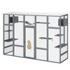 Window Cat Outdoor Cat Enclosure Large Cat House With 6 Platforms 2 Cozy Condos And 1 Bridge For Multiple Cats Pets Cat Scratching Board And Post - 3 of 4