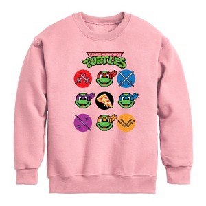Boys' - Teenage Mutant Ninja Turtles - Turtles Grid Graphic Long Sleeve Fleece Sweatshirt - 1 of 3