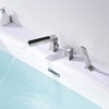 Sumerain Roman Tub Faucet with Sprayer Brushed Nickel Bathtub Faucet Waterfall Tub Filler 3 Holes - 3 of 4