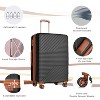 3 Pieces Luggage Sets Travel Suitcase with Double Spinner 8 Wheels TSA Lock Silent-Running Lightweight Hardshell Suitcase 20'' 24'' 28'' - 2 of 4