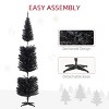 TopComfy Christmas Tree Stands 7ft Pencil Artificial Christmas Tree Holiday Tree Holiday Decor Slim Shape for Holiday, Black, 38.22"*7.88"*9.06" - 4 of 4