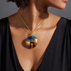 Ross-Simons Italian Multicolored Murano Glass Rialto Bridge Pendant Necklace in 18kt Gold Over Sterling Size - 2 of 3