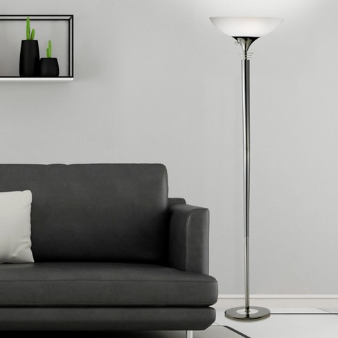 Metropolis Floor Lamp Black - Adesso: Contemporary Double Socket 300w ...