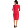 24seven Comfort Apparel Draped in Style Knee Length V Neck Maternity Dress - 3 of 4