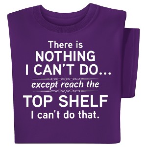 Collections Etc Nothing I Can't Do Novelty Short Sleeve Graphic T-Shirt Large Women Purple - 1 of 4
