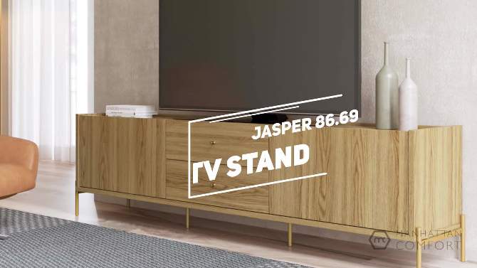 Jasper TV Stand for TVs up to 75" - Manhattan Comfort, 2 of 9, play video