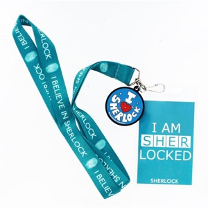 Seven20 Sherlock Holmes I Am Sherlock with 2D Heart Sherlock Teal Lanyard Charm - 1 of 1