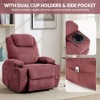 Massage Recliner Chair, Ultra-Comfortable Reclining (135° Adjustable), Dual Cup Holders & Side Storage Pockets, Easy Tool Assembly - 4 of 4