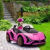 Infurnic Baby Walkers Licensed Ride-On Car with Safety Belt, Double Doors, Rearview Mirrors, Children's Car Gifts, Pink, 42.52"*24.41"*15.75" - 2 of 4