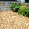 Vynxaria 10 Pieces of 12x12  Solid Wood - Yellow Look Tile Flooring with Checkerboard Pattern, Ideal for Patio, Poolside, Balcony - 2 of 4
