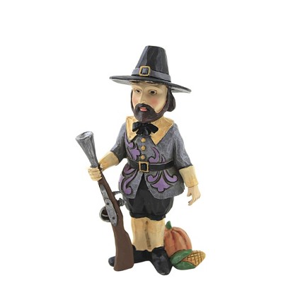 Jim Shore 4.0" Harvest Pilgrim Mini Thanksgiving First  -  Decorative Figurines