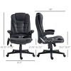 High Back Executive Office Chair with Reclining Backrest and Soothing Vibration, Adjustable Desk Chair with Remote-3irtyhousy - 4 of 4