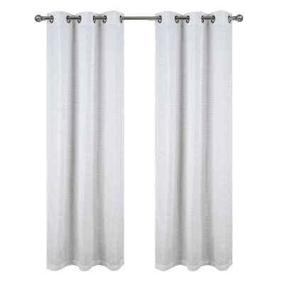 RT Designer Collection Barnet Jacquard Luxurious Decorative Grommet Curtain Panel 54" x 84" Beige