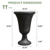 DSVIMOY Planter, 2PCS Indoor Outdoor Garden Planter, Trophy Flower Pot for Flowers, Herbs, Plants, Black, 15.76"*15.76"*23.64" - 3 of 4
