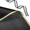Unique Bargains Plastic Golden Edge Bouquet Flower Wrapping Paper 3 Packs with 3 Rolls Ribbons Black - 3 of 4