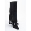 Elva - Black Suede Buckle Strap Knee High Boot (Women) | Prologue Shoes - 2 of 4