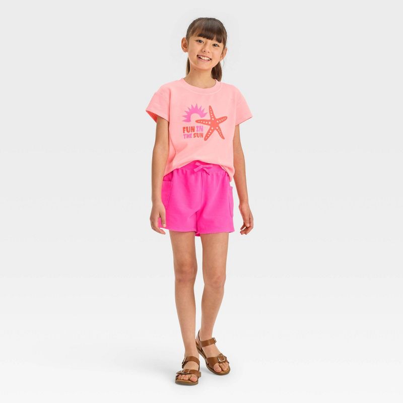 Girls&#39; French Terry Patch Pocket Shorts - Cat &#38; Jack&#8482;, 3 of 4