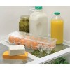 iDESIGN Plastic Egg Holder for Refrigerator with Handle and Lid Fridge Storage Organizer Clear: Kitchen Cabinet Organizer - image 4 of 4