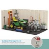 Suncast Tremont 8 ft. x 10 ft. Heavy Duty Resin Storage Shed with Windows, Vanilla - 4 of 4