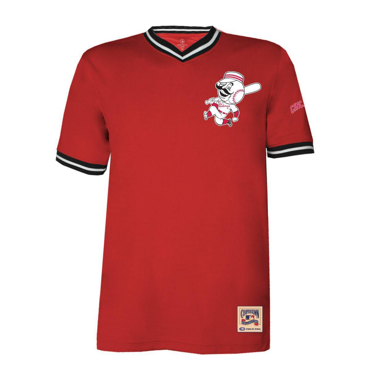 MLB Cincinnati Reds Men's TC Poly V-Neck Mesh Jersey