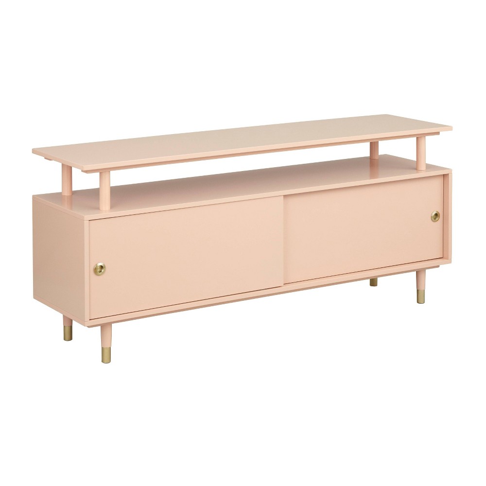 Photos - Display Cabinet / Bookcase Buylateral Margo TV Stand for TVs up to 65" Blush Pink: Media Console with