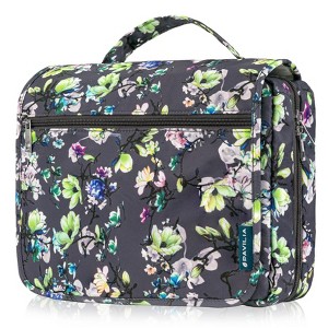 PAVILIA Hanging Toiletry Bag Women Men, Foldable Large Travel Cosmetic Organizer, Water Resistant Makeup Toiletries Essentials Kit - 1 of 4
