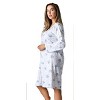 Just Love Womens Long Sleeve Cotton Nightgown - V-Neck PJ Sleepwear with Lace Trim - 2 of 2