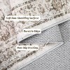 Vintage Rug, Soft Washable Low Pile Carpet for Living Room, Bedroom, Dining Room, Non-Slip Boho Farmhouse Area Rug - 4 of 4