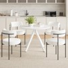 Bencmate Coffee Tables, Dining Table for 4-6 Person, Coffee Table for Kitchen, Living Room, White, 39.3"*39.3"*29.5" - 2 of 4